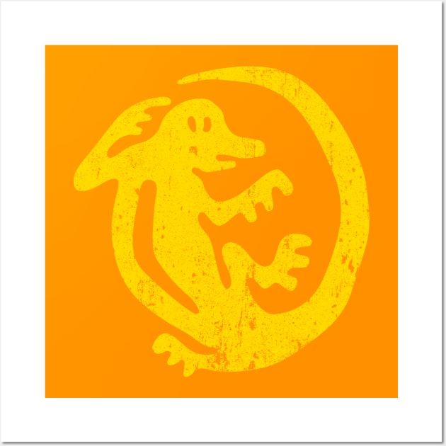 Orange Iguanas Wall Art by huckblade